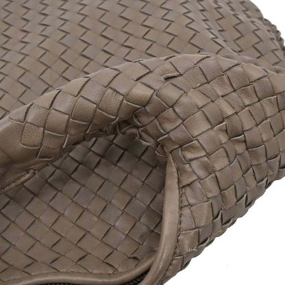 Bottega Veneta Brown Lambskin Intrecciato Hobo Handbag