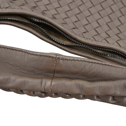 Bottega Veneta Brown Lambskin Intrecciato Hobo Handbag