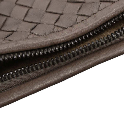 Bottega Veneta Brown Lambskin Intrecciato Hobo Handbag