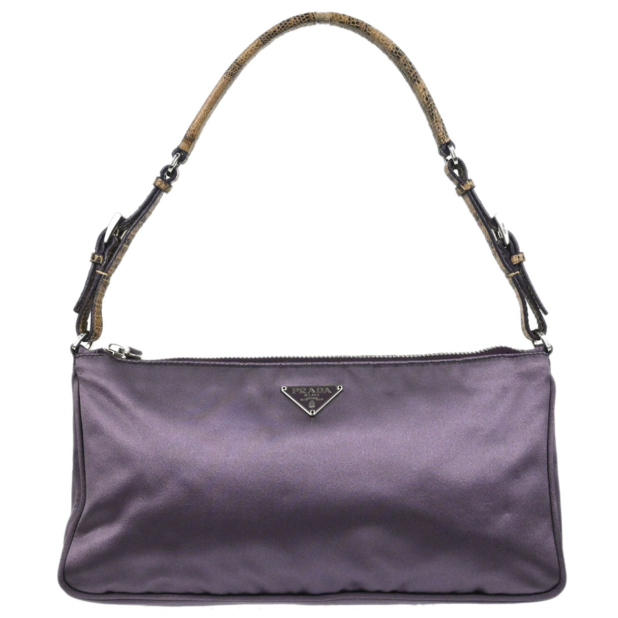 Prada * Purple Satin Lizard Handbag