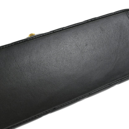 Chanel 1996-1997 Black Lambskin Medium Diana Shoulder Bag