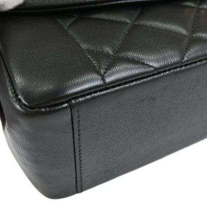 Chanel 1996-1997 Black Lambskin Medium Diana Shoulder Bag