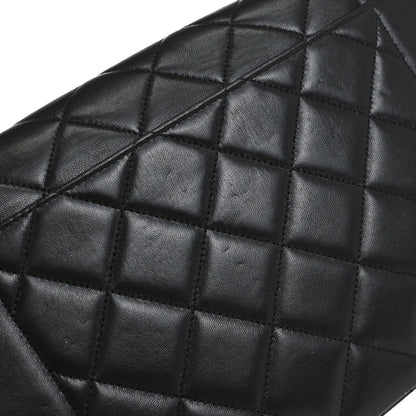 Chanel 1996-1997 Black Lambskin Medium Diana Shoulder Bag