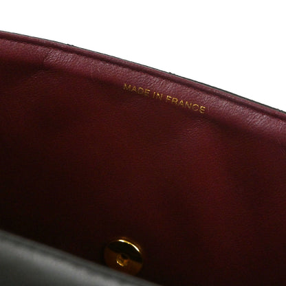 Chanel 1996-1997 Black Lambskin Medium Diana Shoulder Bag