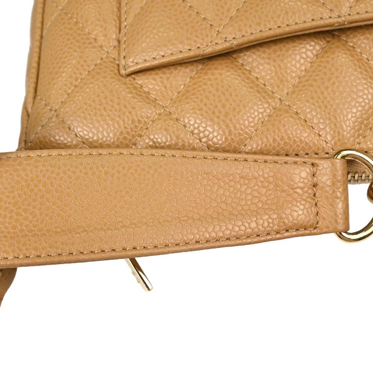 Chanel 2003-2004 Beige Caviar Skin Handbag