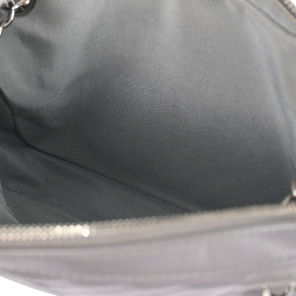 Chanel Navy Gray Lambskin Chevron Paris-Hamburg Double Camera Case Bag