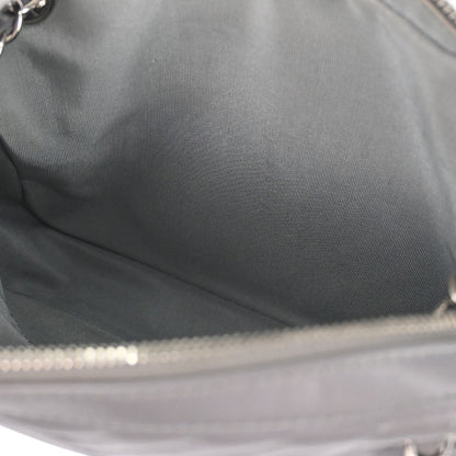 Chanel Navy Gray Lambskin Chevron Paris-Hamburg Double Camera Case Bag