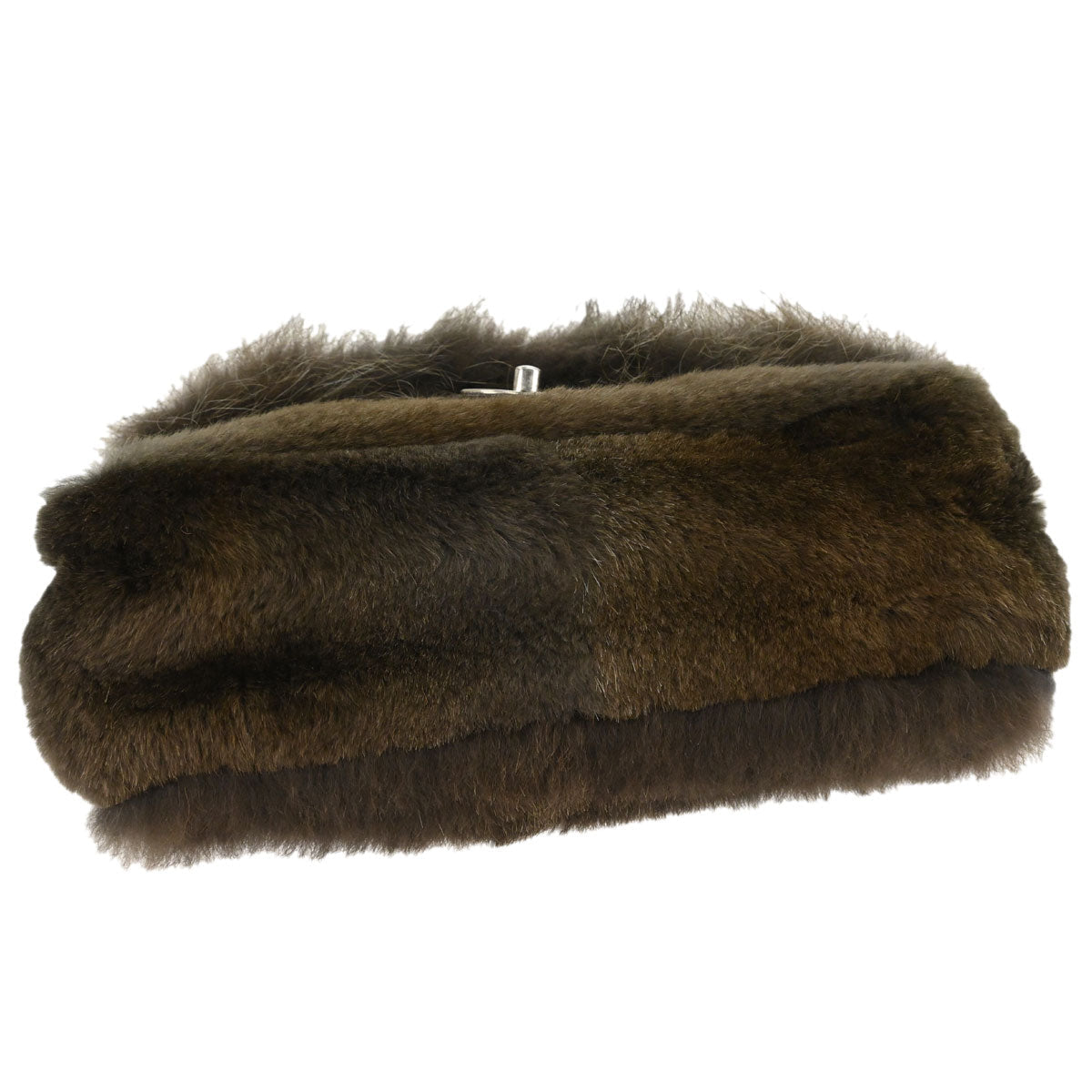 Chanel Brown Rabbit Fur Shoulder Bag