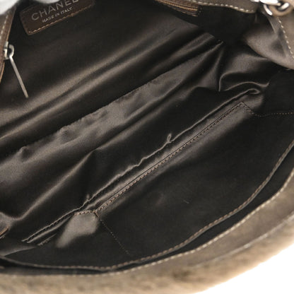 Chanel Brown Rabbit Fur Shoulder Bag