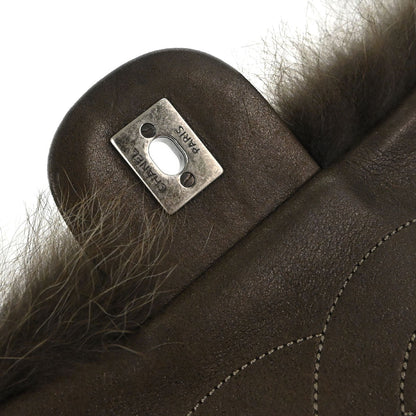 Chanel Brown Rabbit Fur Shoulder Bag