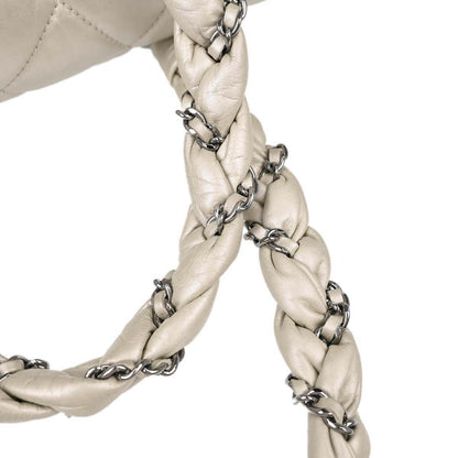 Chanel 2005-2006 Ivory Calfskin Lady Braid Tote Handbag