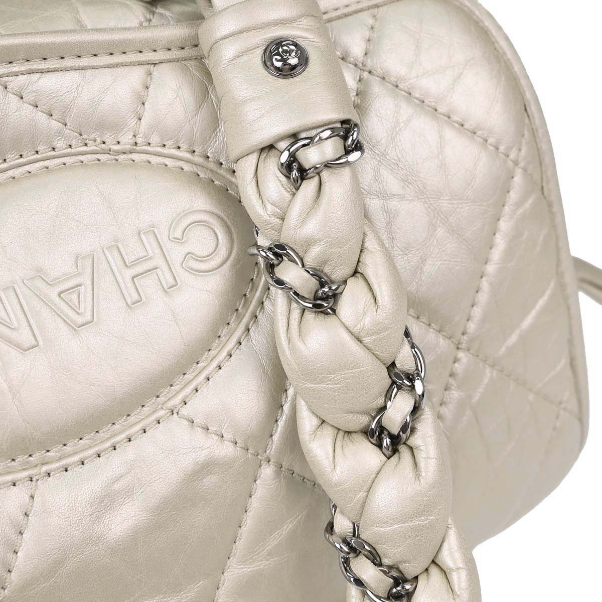 Chanel 2005-2006 Ivory Calfskin Lady Braid Tote Handbag