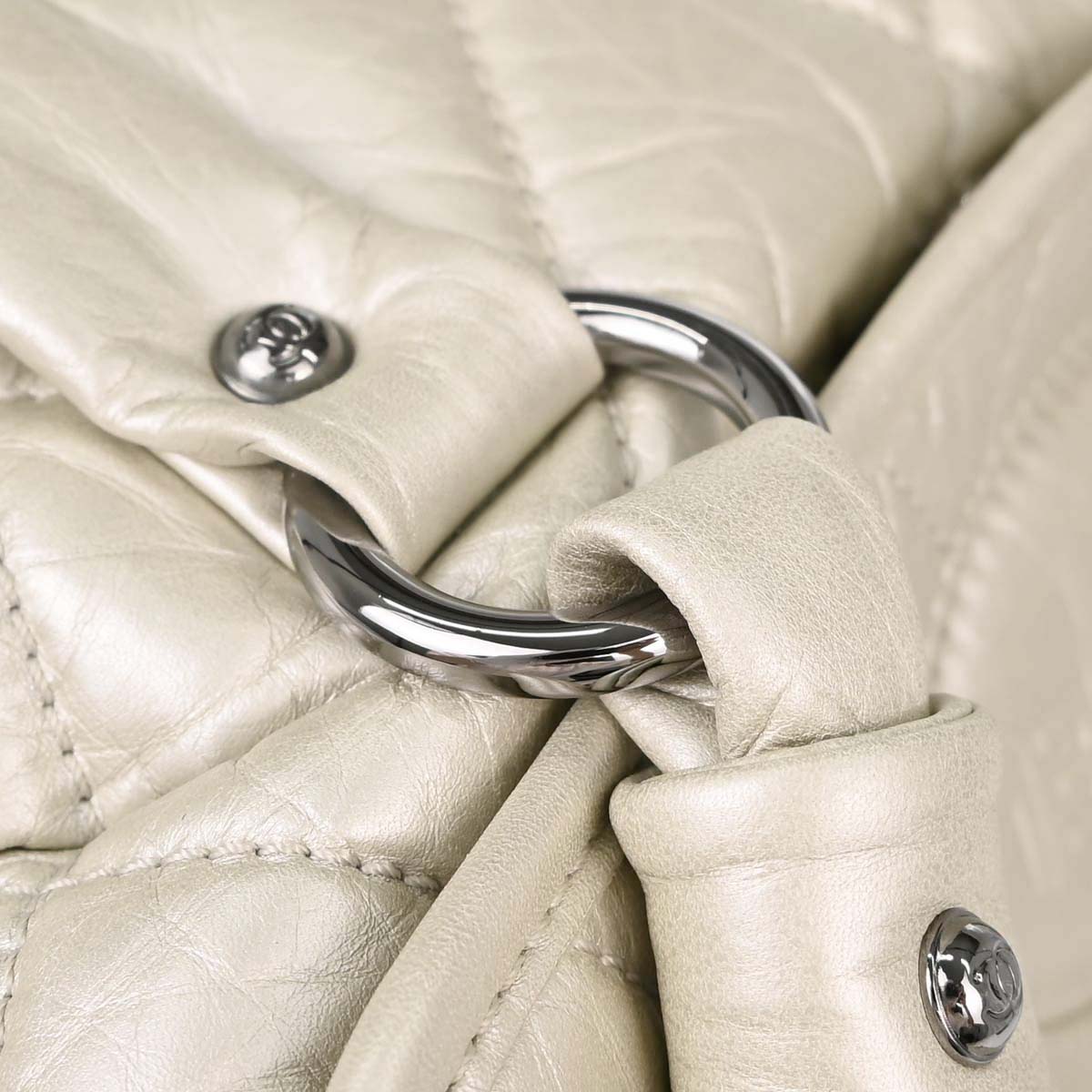 Chanel 2005-2006 Ivory Calfskin Lady Braid Tote Handbag
