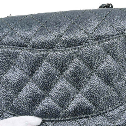 Chanel Metallic Blue Caviar Skin Mini Classic Square Flap Shoulder Bag 17