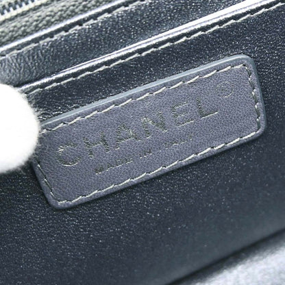 Chanel Metallic Blue Caviar Skin Mini Classic Square Flap Shoulder Bag 17