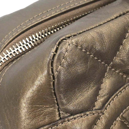 Chanel Metallic Bronze Calfskin Cotton Club Cambon Ligne Handbag