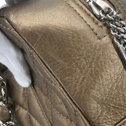 Chanel Metallic Bronze Calfskin Cotton Club Cambon Ligne Handbag