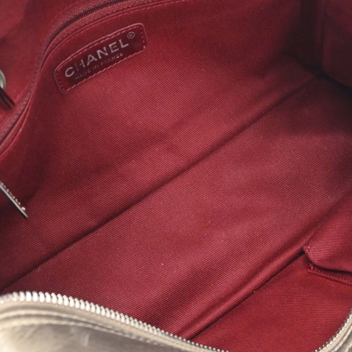 Chanel Metallic Bronze Calfskin Cotton Club Cambon Ligne Handbag