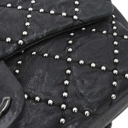 Chanel Black Calfskin Paris-Dallas Studded Flap Shoulder Bag