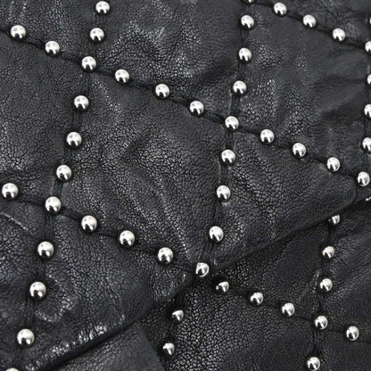 Chanel Black Calfskin Paris-Dallas Studded Flap Shoulder Bag