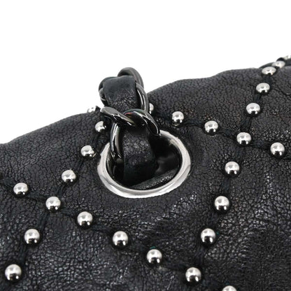 Chanel Black Calfskin Paris-Dallas Studded Flap Shoulder Bag