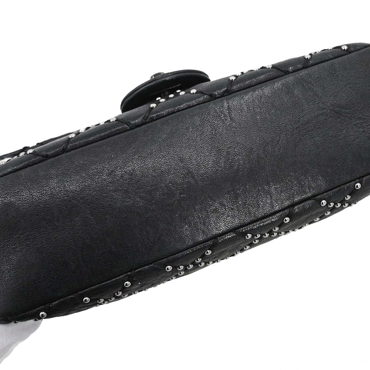 Chanel Black Calfskin Paris-Dallas Studded Flap Shoulder Bag
