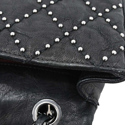 Chanel Black Calfskin Paris-Dallas Studded Flap Shoulder Bag