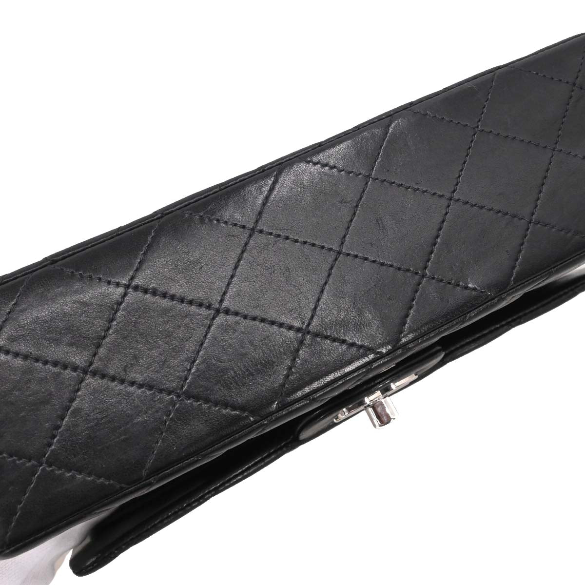 Chanel Black Lambskin Small Classic Double Flap Shoulder Bag