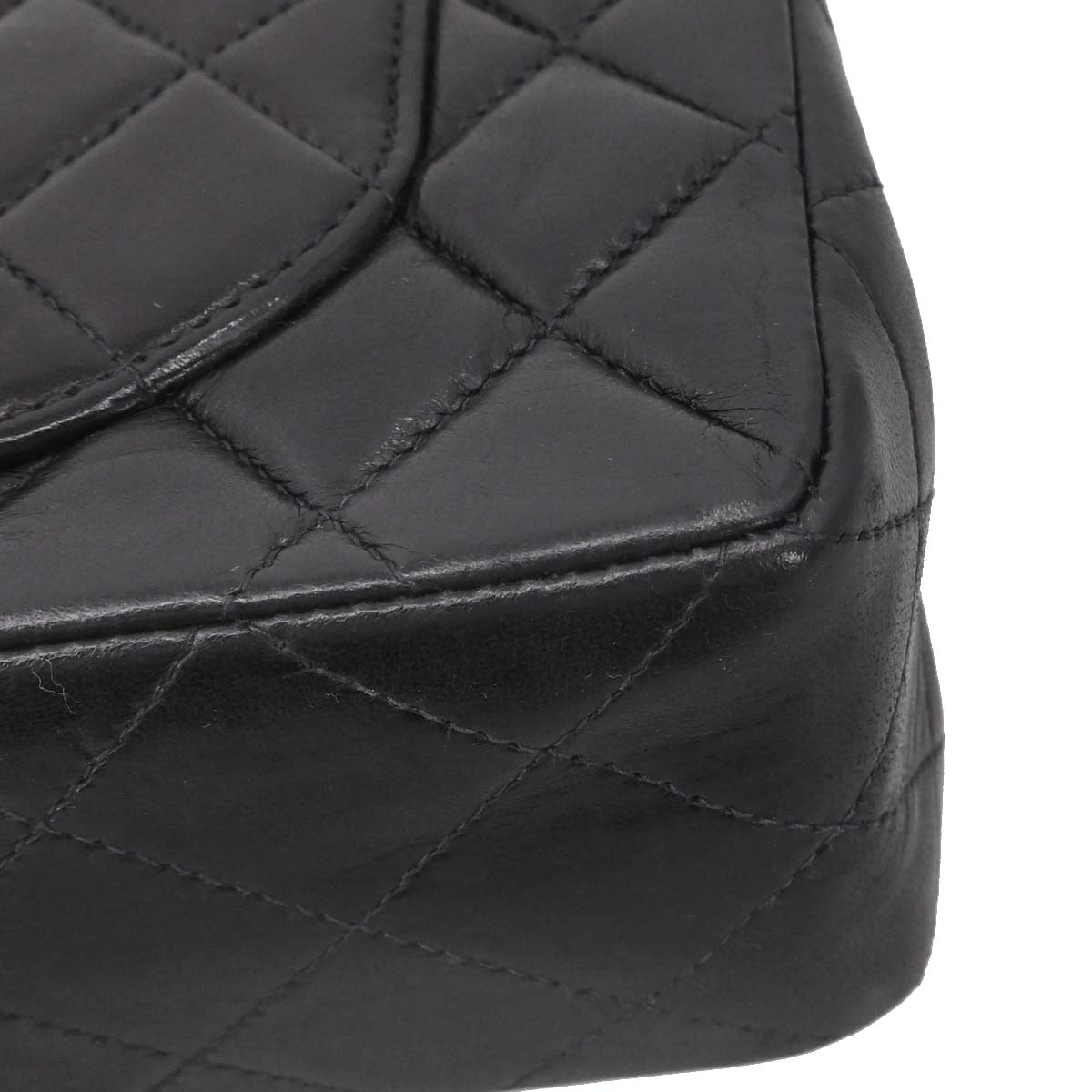 Chanel Black Lambskin Small Classic Double Flap Shoulder Bag