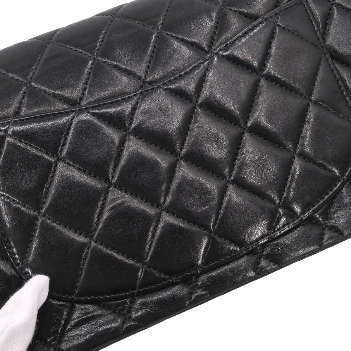 Chanel Black Lambskin Small Classic Double Flap Shoulder Bag