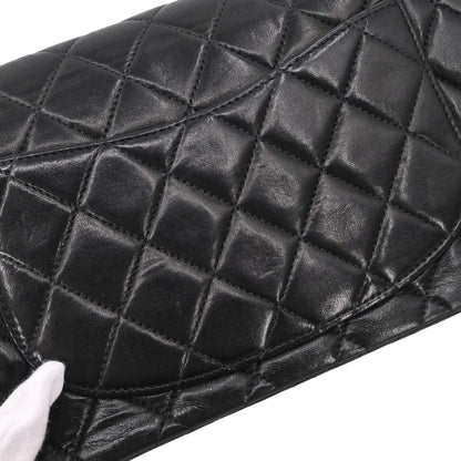 Chanel Black Lambskin Small Classic Double Flap Shoulder Bag