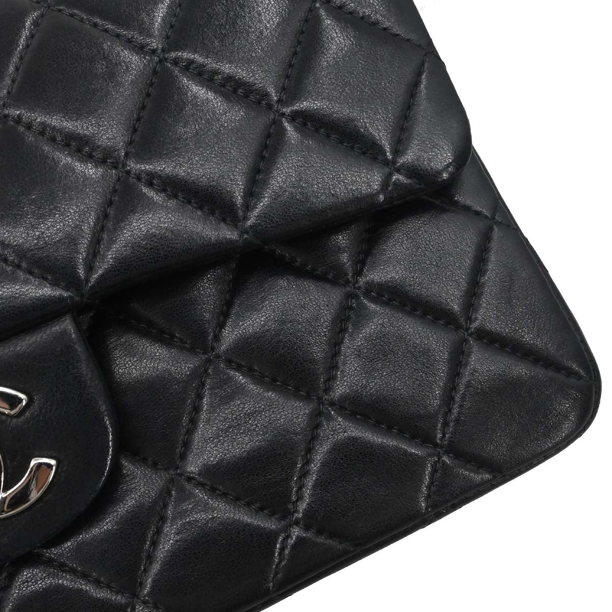Chanel Black Lambskin Small Classic Double Flap Shoulder Bag