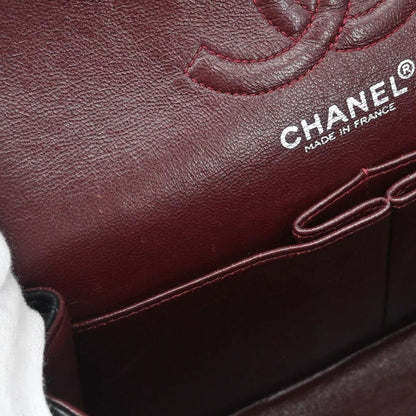 Chanel Black Lambskin Small Classic Double Flap Shoulder Bag
