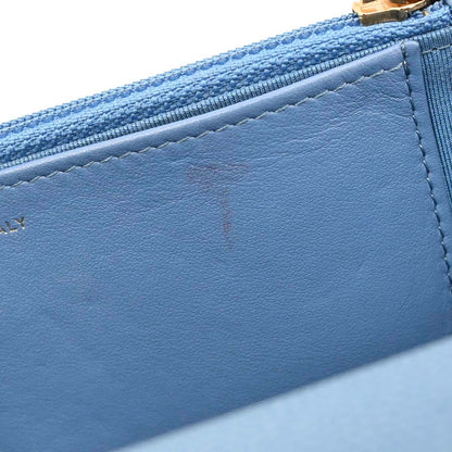 Chanel Blue Caviar Skin Chevron Classic WOC Wallet on Chain Bag