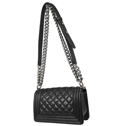 Boy Chanel Black Lambskin Small Chain Shoulder Bag