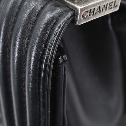 Boy Chanel Black Lambskin Small Chain Shoulder Bag
