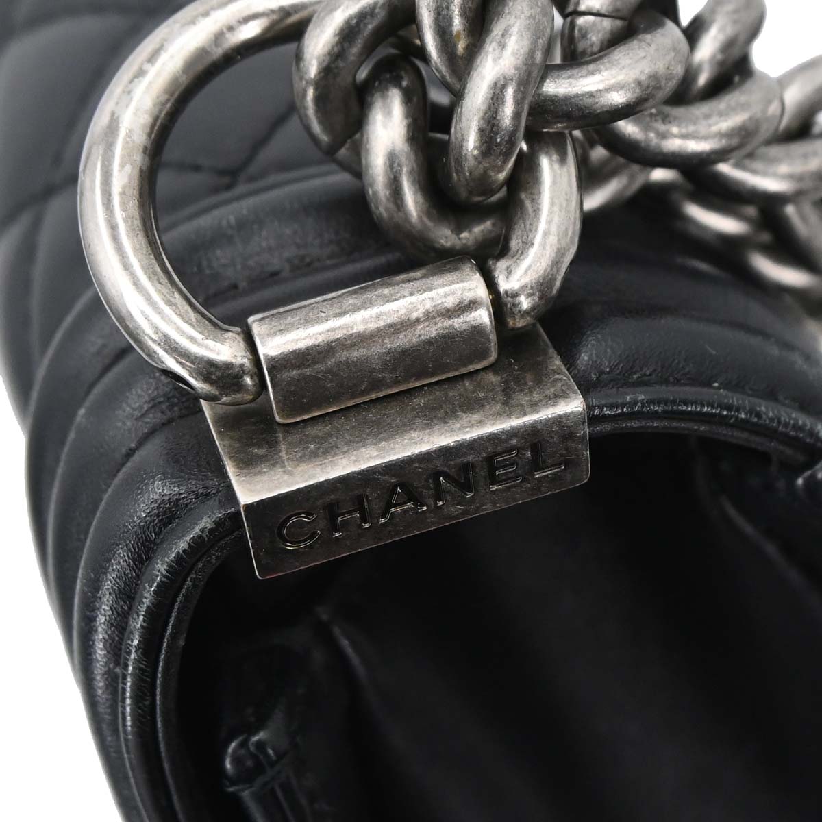 Boy Chanel Black Lambskin Small Chain Shoulder Bag