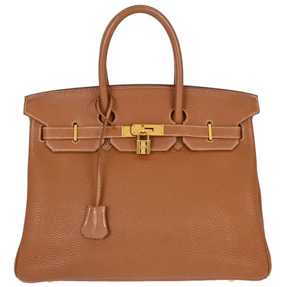 Hermes Gold Togo Birkin 35 Handbag