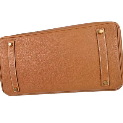 Hermes Gold Togo Birkin 35 Handbag