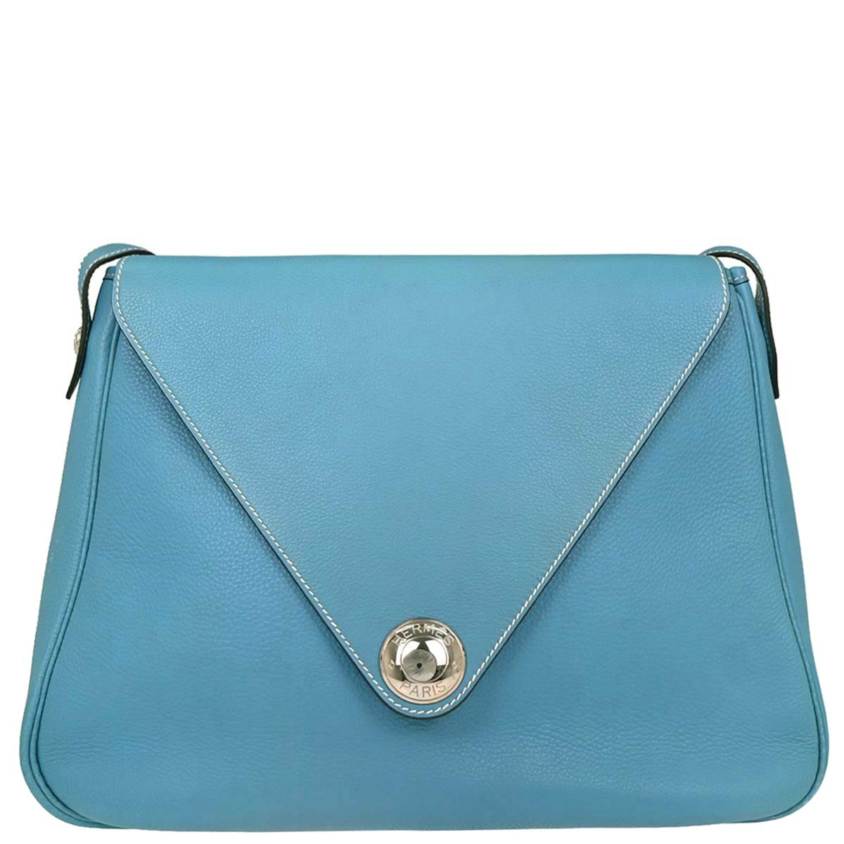 Hermes Blue Jean Taurillon Clemence Christine Shoulder Bag