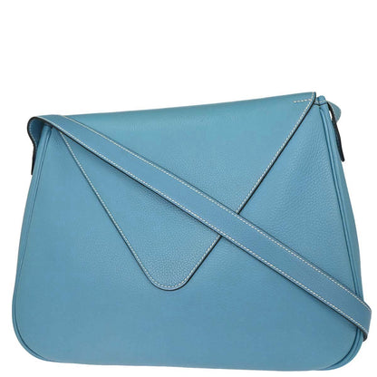 Hermes Blue Jean Taurillon Clemence Christine Shoulder Bag