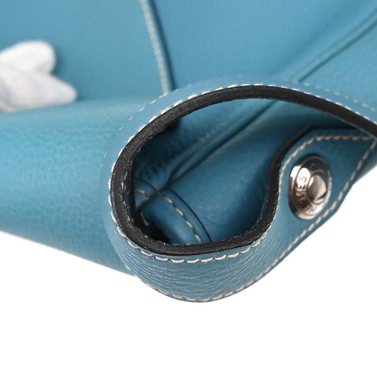 Hermes Blue Jean Taurillon Clemence Christine Shoulder Bag