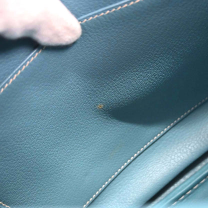 Hermes Blue Jean Taurillon Clemence Christine Shoulder Bag