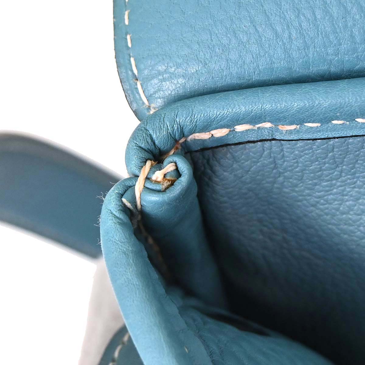 Hermes Blue Jean Taurillon Clemence Christine Shoulder Bag