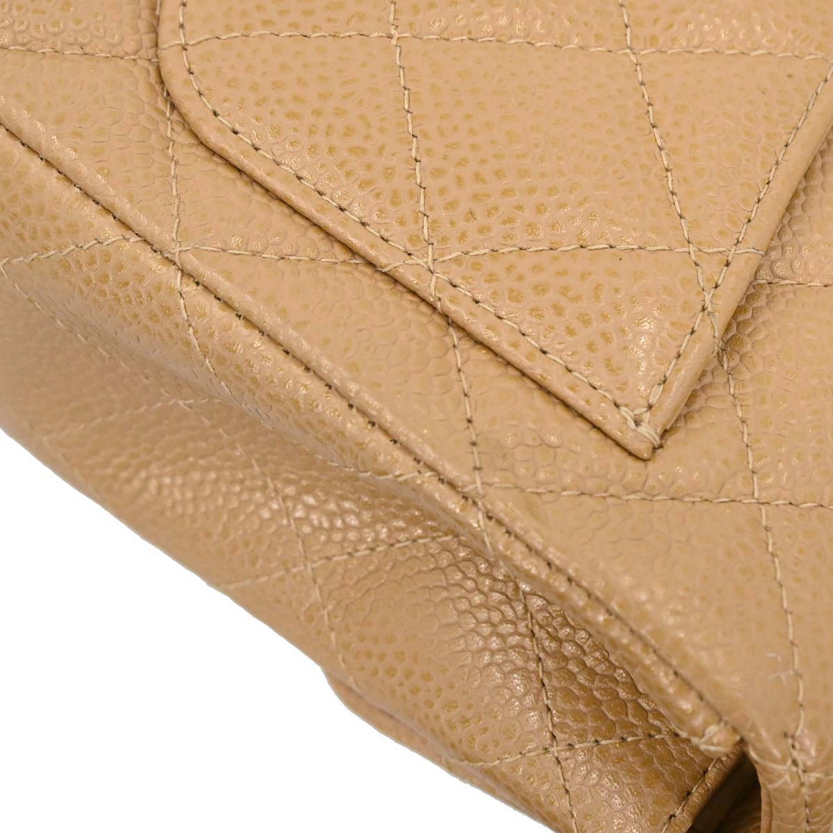 Chanel 2003-2004 Beige Calfskin Mini Classic Square Flap Shoulder Bag 17