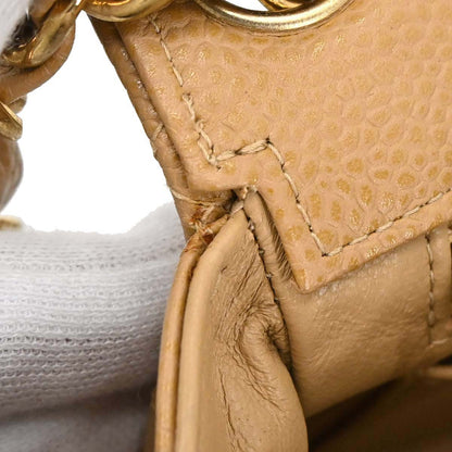 Chanel 2003-2004 Beige Calfskin Mini Classic Square Flap Shoulder Bag 17