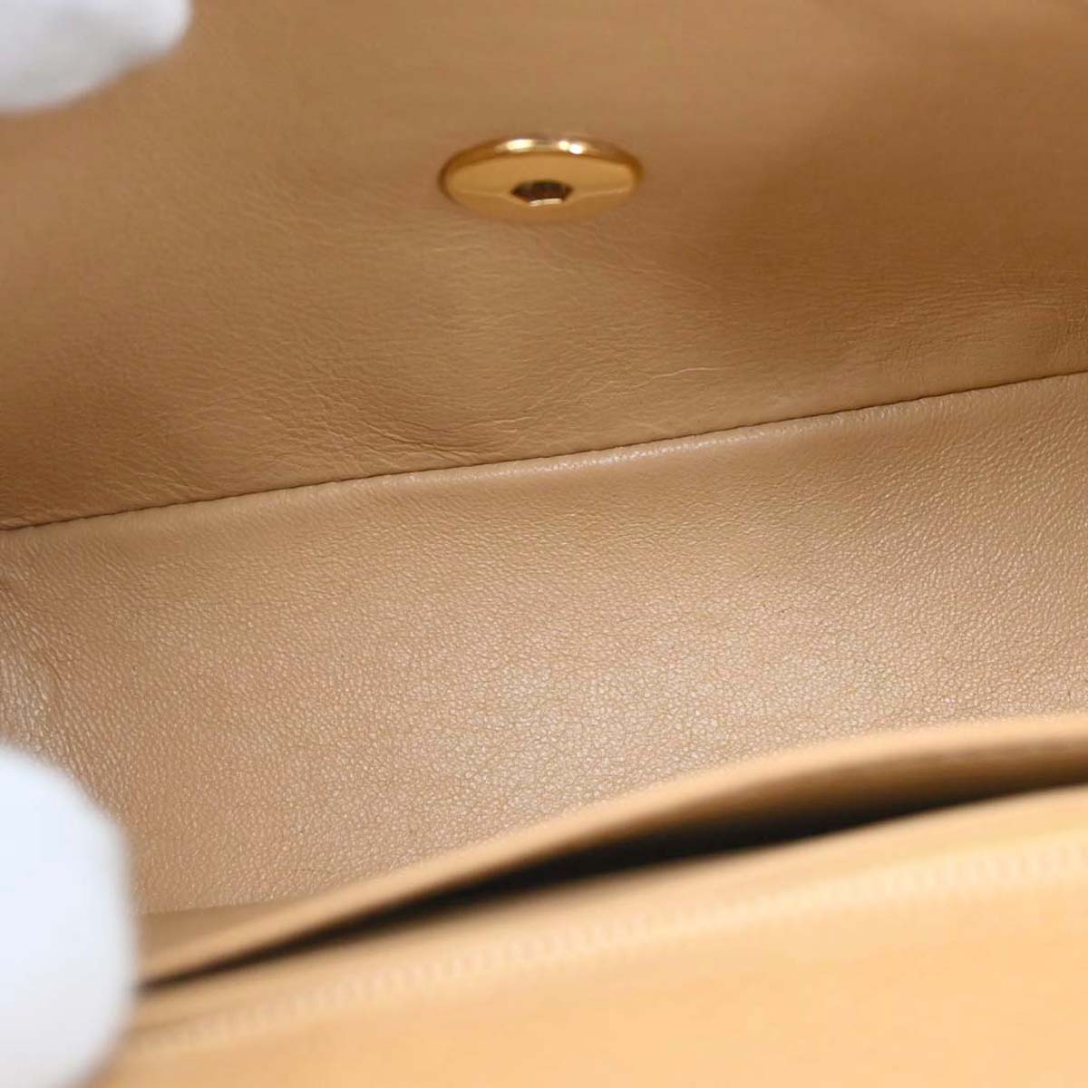 Chanel 2003-2004 Beige Calfskin Mini Classic Square Flap Shoulder Bag 17
