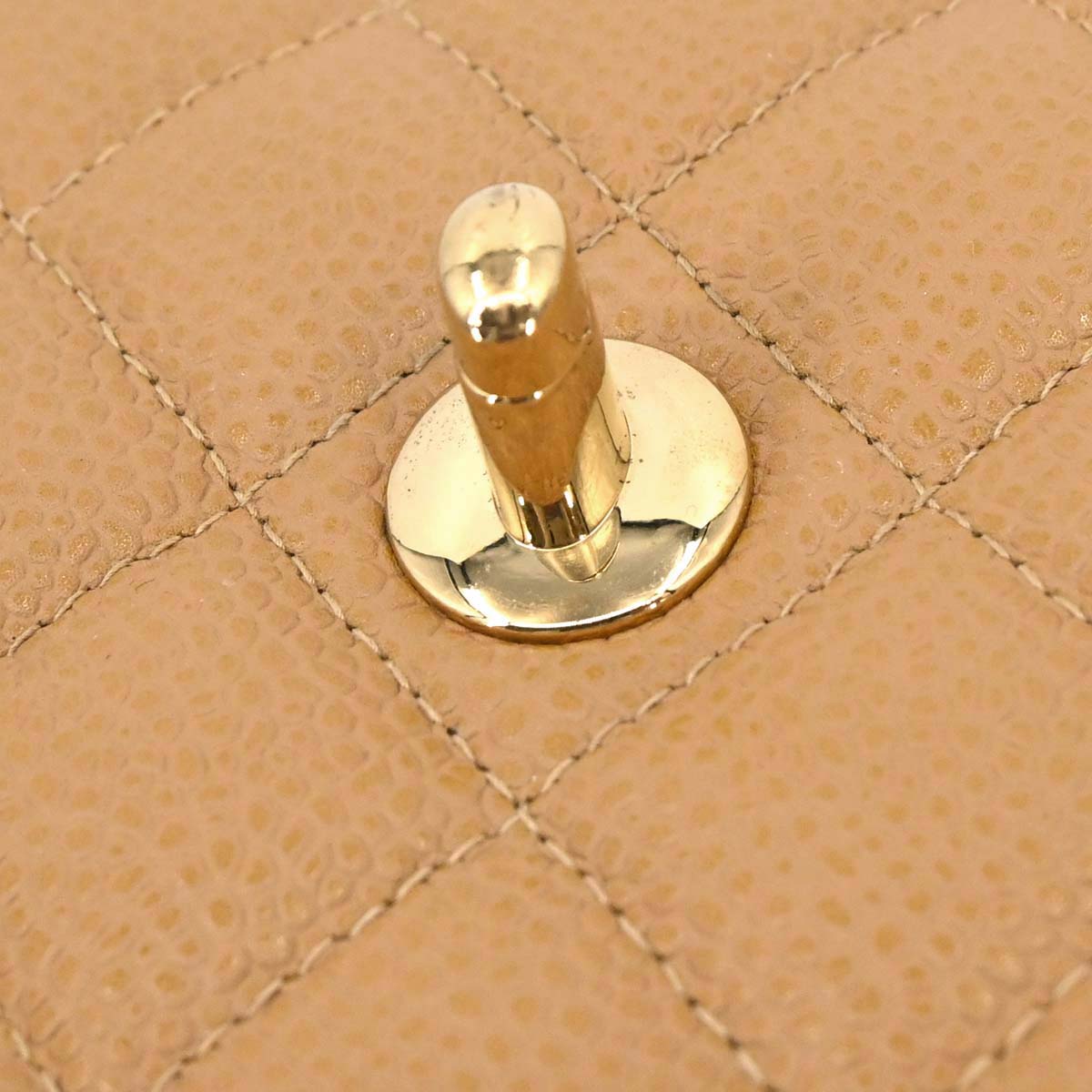 Chanel 2003-2004 Beige Calfskin Mini Classic Square Flap Shoulder Bag 17