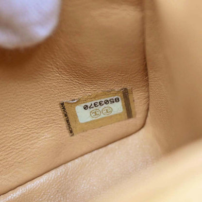 Chanel 2003-2004 Beige Calfskin Mini Classic Square Flap Shoulder Bag 17