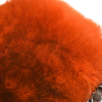 Chanel 2005-2006 Orange Lapin Fur Handbag